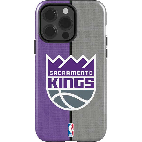 NBA Sacramento Kings Split Canvas iPhone 15 Pro Impact Case