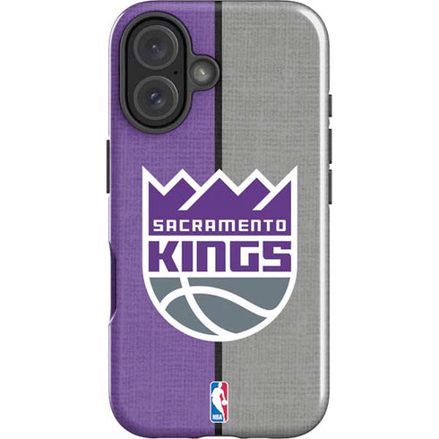 NBA Sacramento Kings Split Canvas iPhone 16 Plus Impact Case