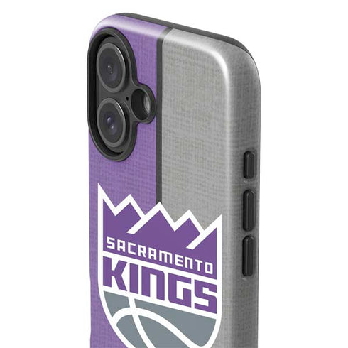 NBA Sacramento Kings Split Canvas iPhone 16 Plus Impact Case