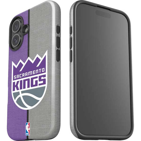 NBA Sacramento Kings Split Canvas iPhone 16 Plus Impact Case