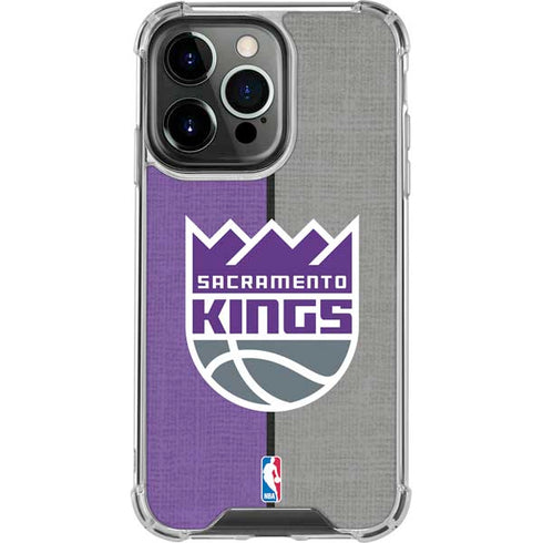 NBA Sacramento Kings Split Canvas iPhone 16 Pro Max Clear Case