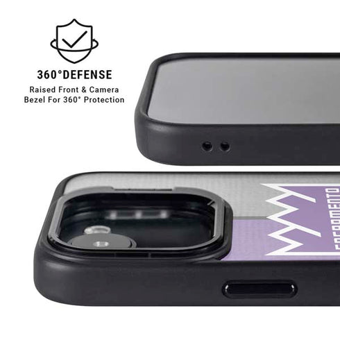 NBA Sacramento Kings Split Canvas iPhone 16e Kickstand Case