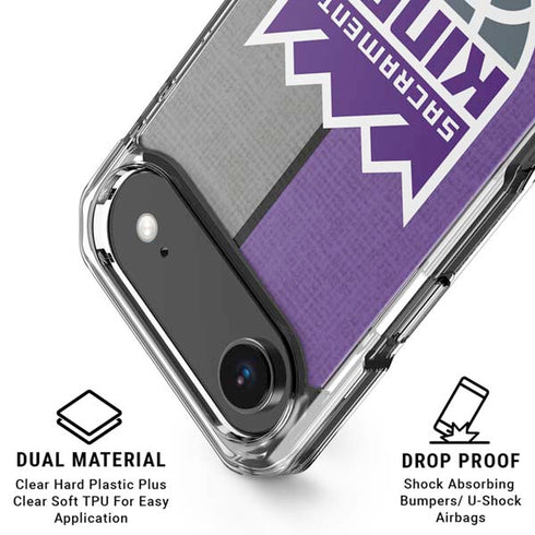 NBA Sacramento Kings Split Canvas iPhone 17 Air Clear Case