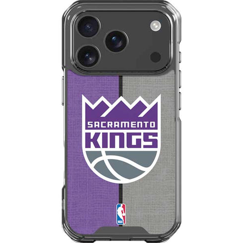NBA Sacramento Kings Split Canvas iPhone 17 Pro Clear Case