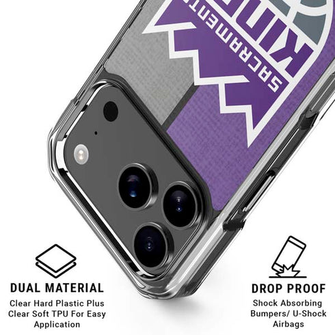 NBA Sacramento Kings Split Canvas iPhone 17 Pro Clear Case