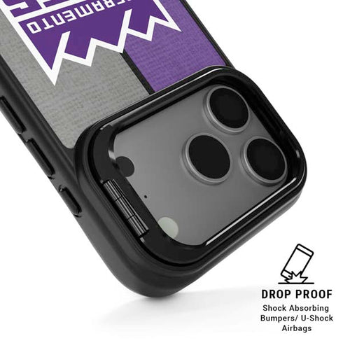 NBA Sacramento Kings Split Canvas iPhone 17 Pro Kickstand Case