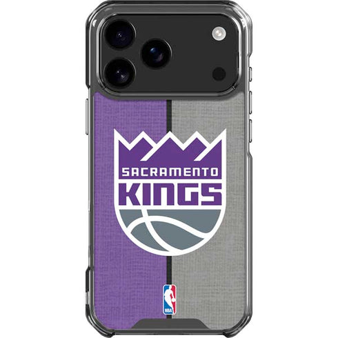 NBA Sacramento Kings Split Canvas iPhone 17 Pro Max Clear Case