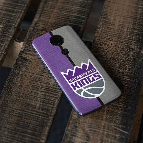 NBA Sacramento Kings Split Canvas Moto E5 Plus Skin