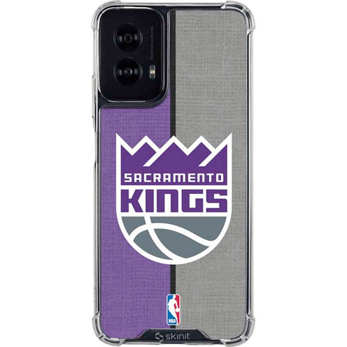 NBA Sacramento Kings Split Canvas Moto G Power 5G (2024) Clear Case