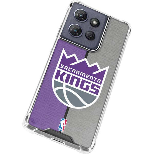 NBA Sacramento Kings Split Canvas Moto G Power 5G (2025) Clear Case