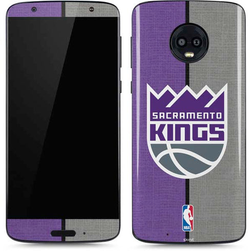 NBA Sacramento Kings Split Canvas Moto G6 Skin