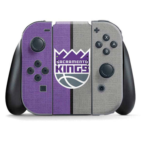 NBA Sacramento Kings Split Canvas Nintendo Switch (2017-2021) Joy-Con Controller Skin