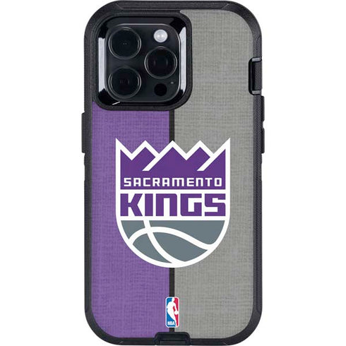 NBA Sacramento Kings Split Canvas Otterbox Defender iPhone Skin