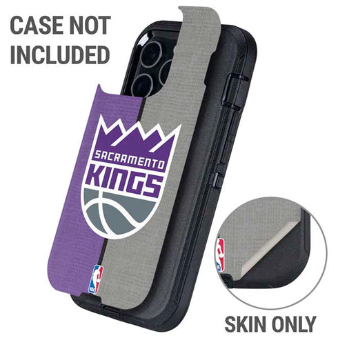 NBA Sacramento Kings Split Canvas Otterbox Defender iPhone Skin