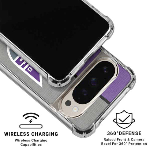 NBA Sacramento Kings Split Canvas Pixel 9/9 Pro Clear Case