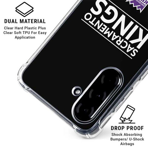 NBA Sacramento Kings Standard - Black Galaxy A36 5G Clear Case