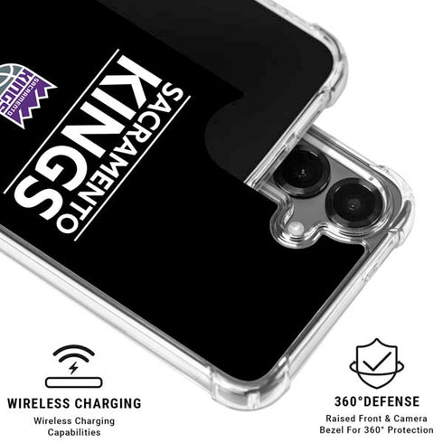 NBA Sacramento Kings Standard - Black Galaxy S26 Plus Clear Case