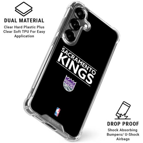 NBA Sacramento Kings Standard - Black Galaxy S26 Plus Clear Case