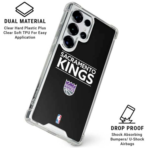 NBA Sacramento Kings Standard - Black Galaxy S26 Ultra Clear Case