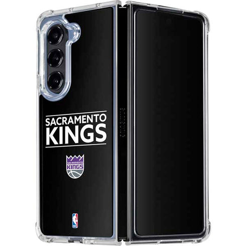 NBA Sacramento Kings Standard - Black Galaxy Z Fold5 5G Clear Case
