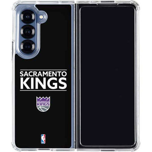 NBA Sacramento Kings Standard - Black Galaxy Z Fold6 Clear Case