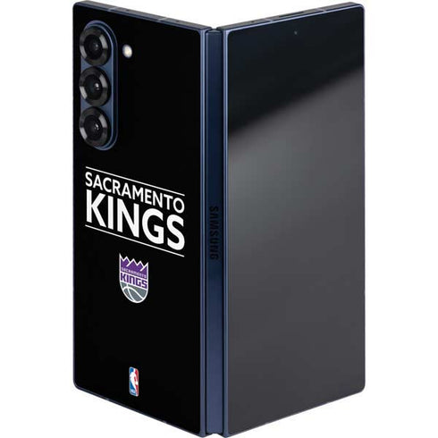 NBA Sacramento Kings Standard - Black Galaxy Z Fold6 Skin
