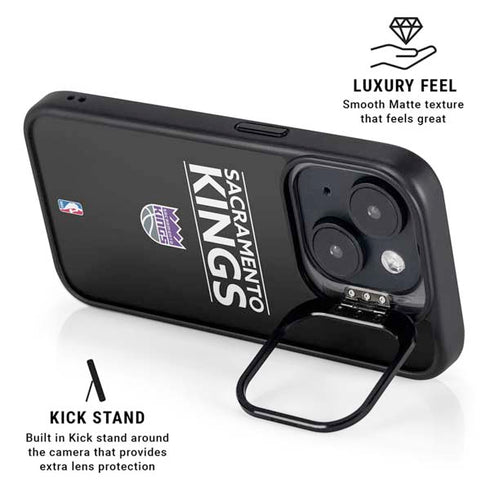NBA Sacramento Kings Standard - Black iPhone 14 Kickstand Case