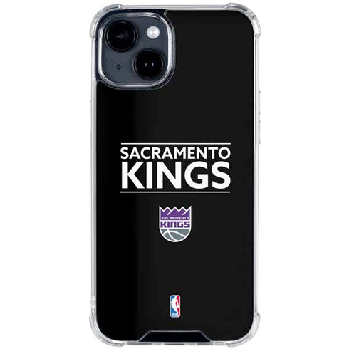 NBA Sacramento Kings Standard - Black iPhone 15 Clear Case