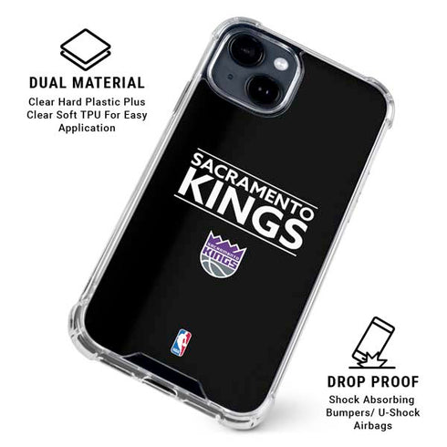NBA Sacramento Kings Standard - Black iPhone 15 Clear Case