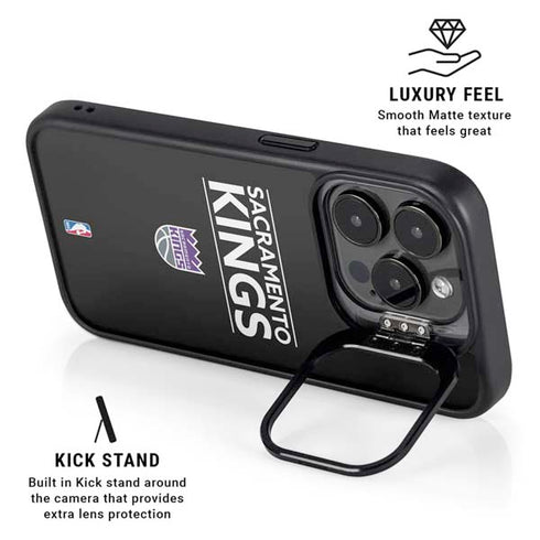 NBA Sacramento Kings Standard - Black iPhone 15 Pro Kickstand Case