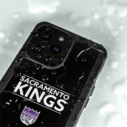 NBA Sacramento Kings Standard - Black iPhone 15 Pro Waterproof Case