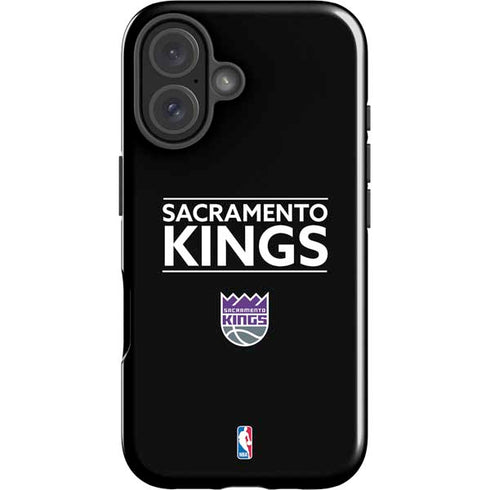 NBA Sacramento Kings Standard - Black iPhone 16 Impact Case