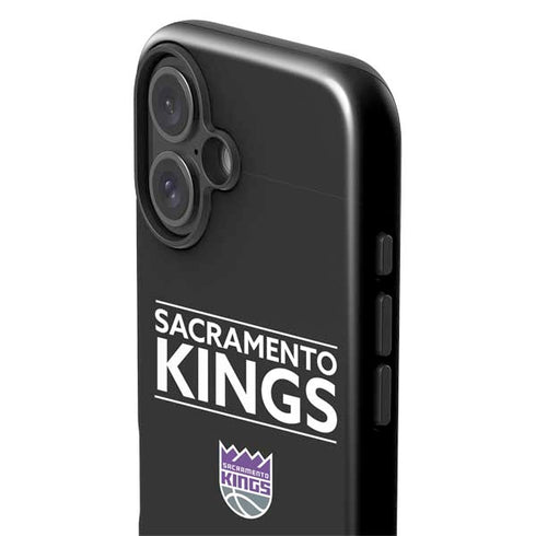 NBA Sacramento Kings Standard - Black iPhone 16 Impact Case