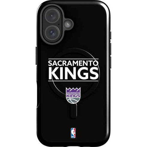 NBA Sacramento Kings Standard - Black iPhone 16 Magsafe Impact Case