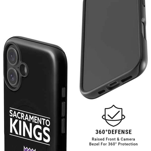 NBA Sacramento Kings Standard - Black iPhone 16 Magsafe Impact Case