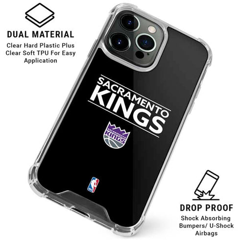 NBA Sacramento Kings Standard - Black iPhone 16 Pro Max Clear Case