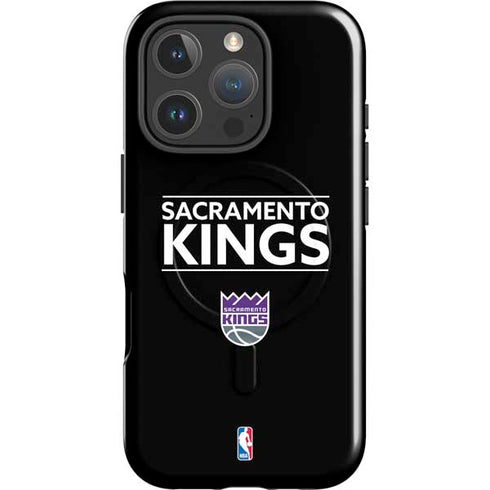 NBA Sacramento Kings Standard - Black iPhone 16 Pro Max Magsafe Impact Case