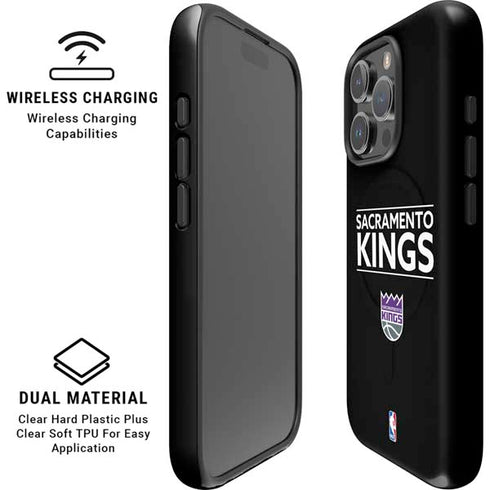 NBA Sacramento Kings Standard - Black iPhone 16 Pro Max Magsafe Impact Case