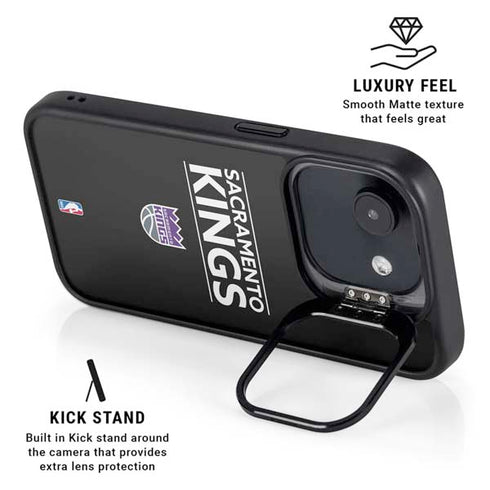 NBA Sacramento Kings Standard - Black iPhone 16e Kickstand Case