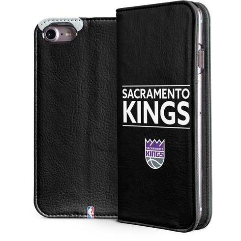 NBA Sacramento Kings Standard - Black iPhone 7 Folio Case