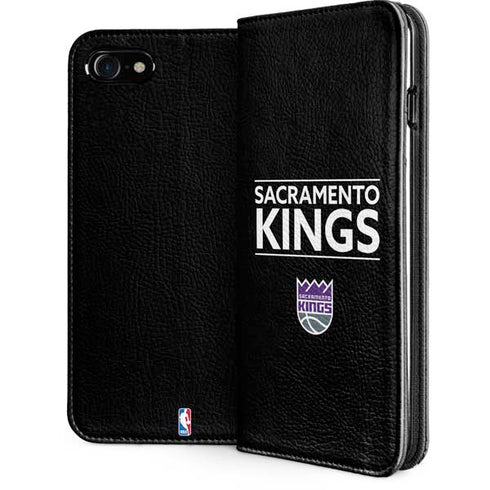 NBA Sacramento Kings Standard - Black iPhone SE (2nd & 3rd Gen) Folio Case