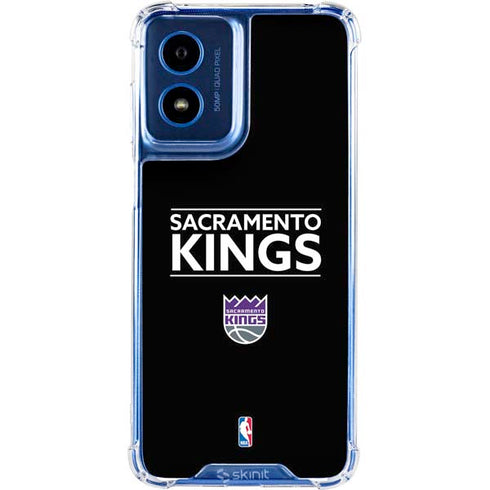 NBA Sacramento Kings Standard - Black Moto G 5G (2024) Clear Case