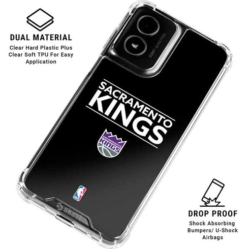 NBA Sacramento Kings Standard - Black Moto G Power 5G (2024) Clear Case