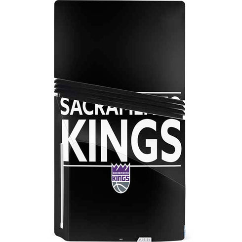 NBA Sacramento Kings Standard - Black PS5 Pro Disk Console Skin