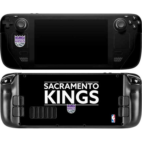 NBA Sacramento Kings Standard - Black Steam Deck Handheld Gaming Computer Skin