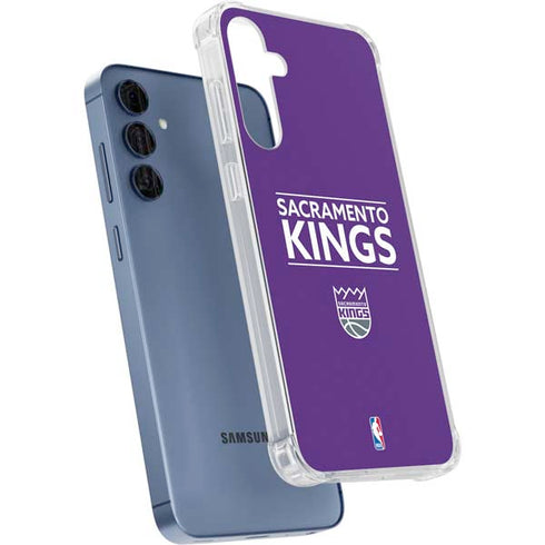 NBA Sacramento Kings Standard - Purple Galaxy A35 5G Clear Case