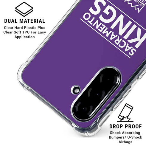 NBA Sacramento Kings Standard - Purple Galaxy A36 5G Clear Case