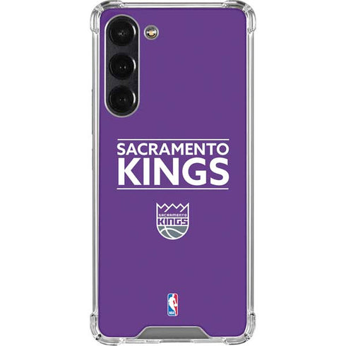 NBA Sacramento Kings Standard - Purple Galaxy S24 FE Clear Case
