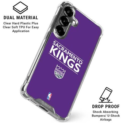 NBA Sacramento Kings Standard - Purple Galaxy S26 Plus Clear Case
