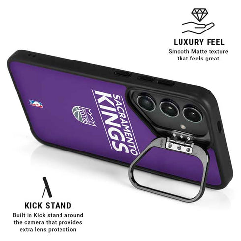 NBA Sacramento Kings Standard - Purple Galaxy S26 Ultra Kickstand Case
